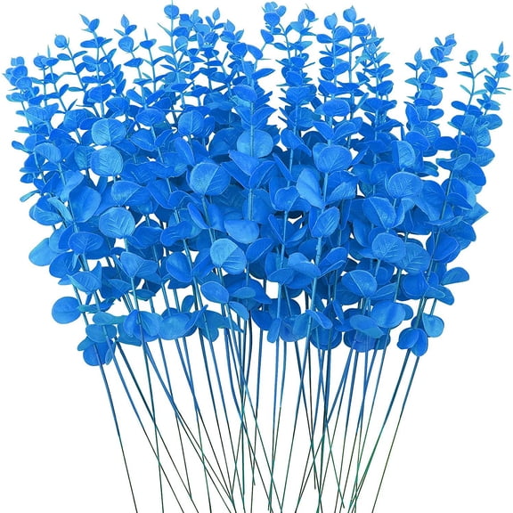 20 Fall Artificial Flowers with Eucalyptus Leaves, Faux Eucalyptus Stems and Branches for Floral Arrangements, Weddings, Home, Garden, Table Centerpieces and Party Decorations
