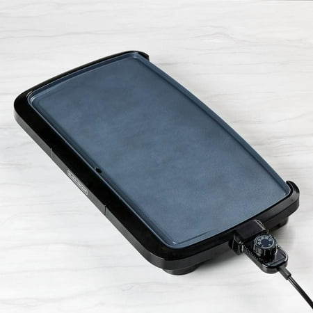20" Family-Sized Electric Griddle Black: Nonstick, Tabletop, Temperature Control, 1500W