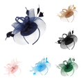 thumbnail image 1 of 20 Fascinator Hat Flower Mesh Tea Party Hairband for Women, 1 of 7