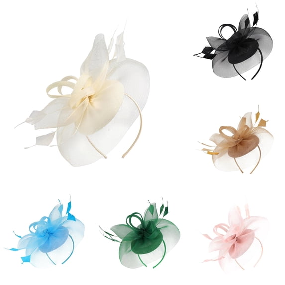 20 Fascinator Hat Flower Mesh Tea Party Hairband for Women