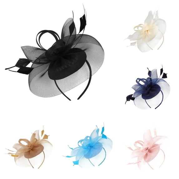 20 Fascinator Hat Flower Mesh Tea Party Hairband for Women