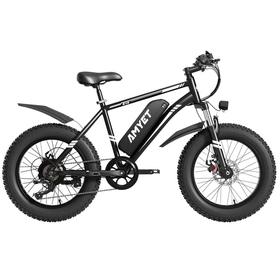 20" Fat Tire Electric Bike for Adult/Teen, 750W, 48V 15Ah, Class 2, Fits Riders 4'11" - 6'2", Black