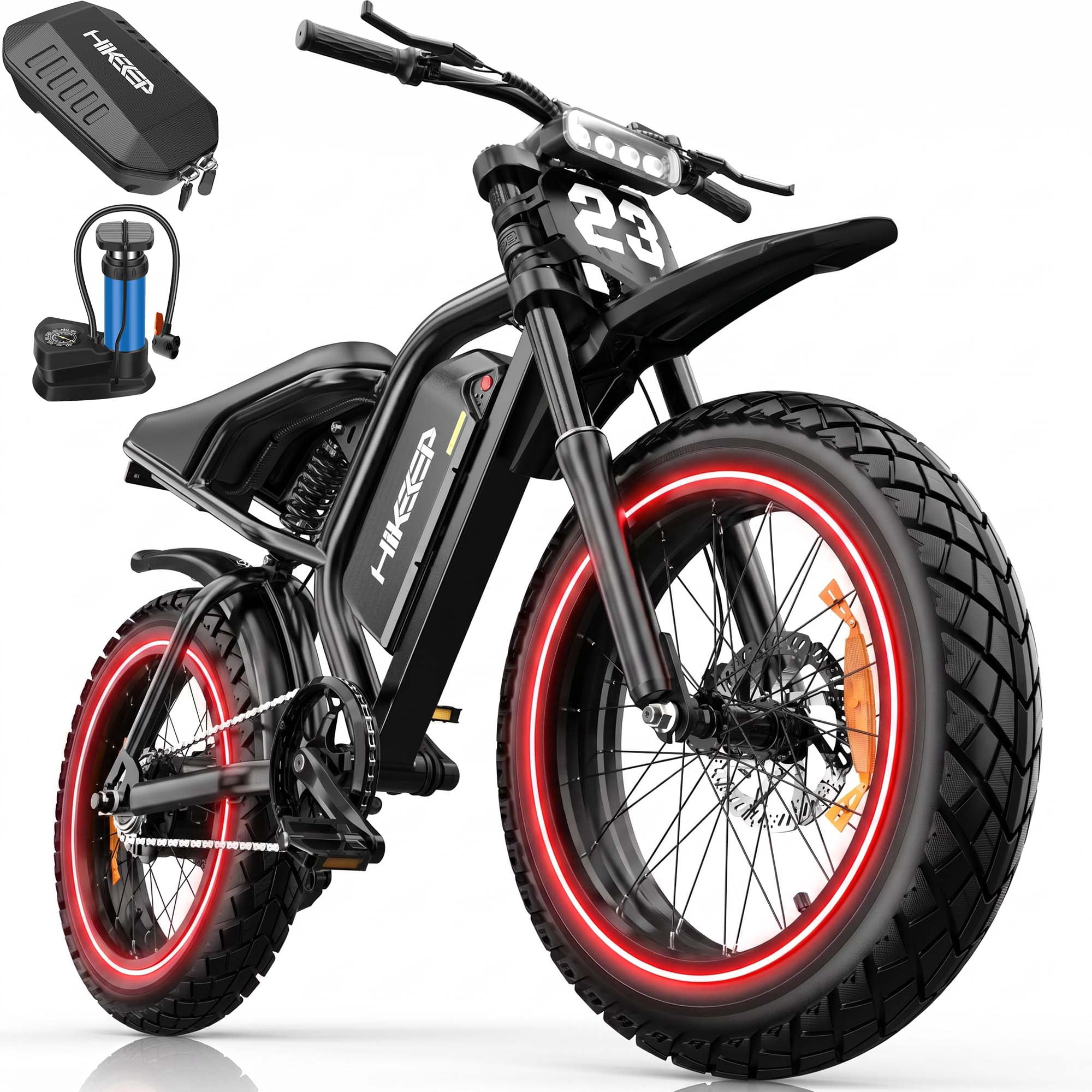 20" Fat Tire Electric Bike for Adults, 750W 1500W Peak Motor, 48V 17.5Ah Battery Ebike, E-Mountain Bike, UL2849