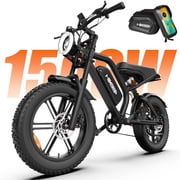 20 Fat Tire Electric Bike for Adults, 1500W Peak Adults Ebike, 48V 15Ah Battery Electric Mountain Bike UL2849