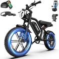 thumbnail image 1 of Electric Bike for Adults, Class 2 20 MPH, 750W Fat Tire Ebike, 48V 15.6Ah 748.8Wh Removable Battery, 20 x 4 Inch, Full Suspension, UL2849, 1 of 11