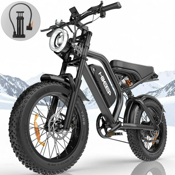 Electric Bike for Adults 20" Fat Tire, Max 32MPH Ebike, 1500W Peak E-Mountain Bike 48V 15Ah UL2849
