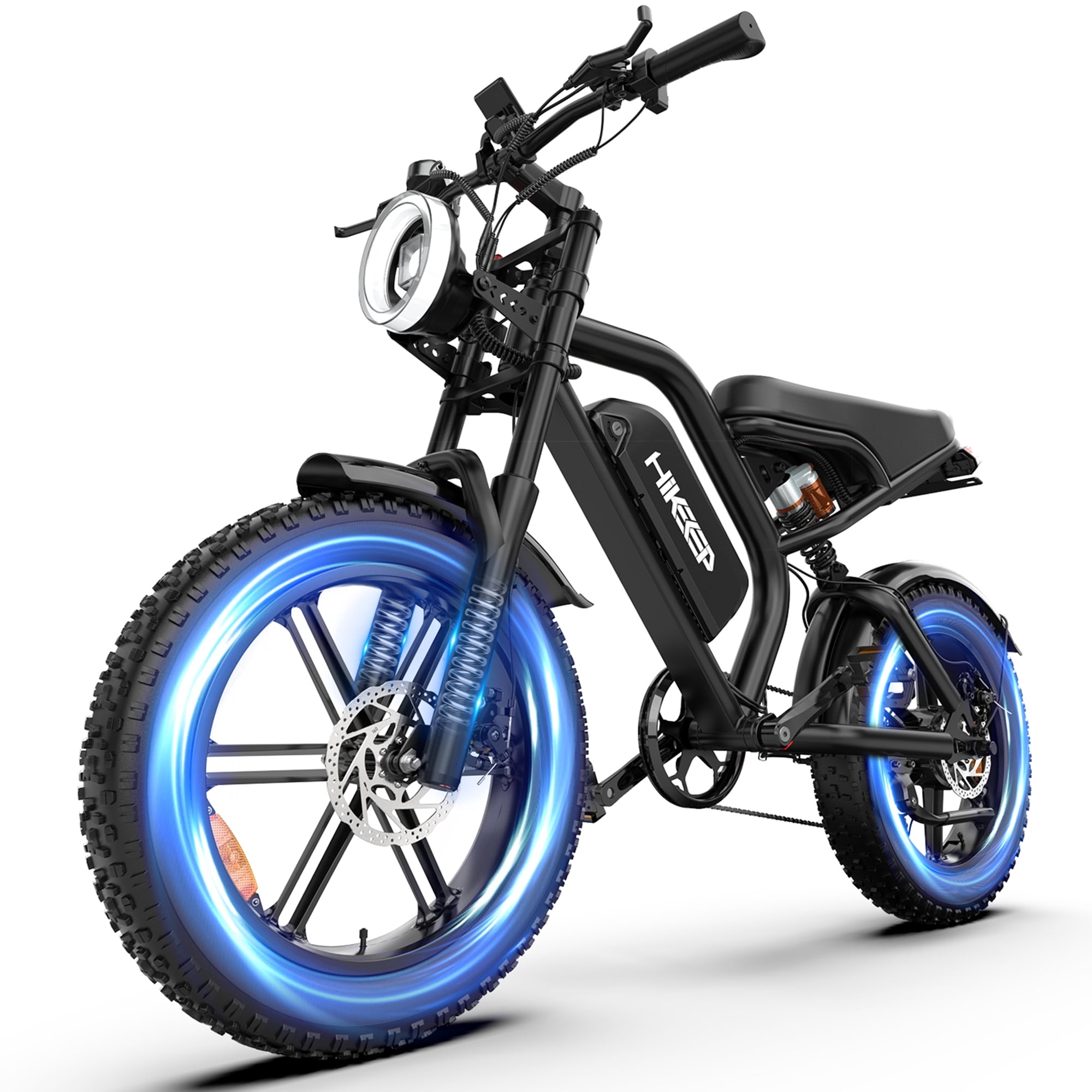 Electric Bike for Adults 20" Fat Tire, Max 32MPH Ebike, 1500W Peak E-Mountain Bike 48V 15Ah UL2849