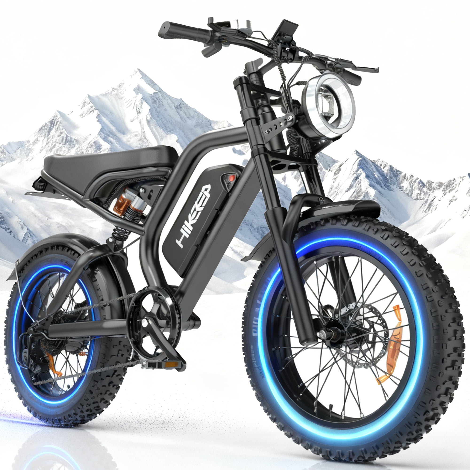 20" Fat Tire Electric Bike for Adults, 1500W Peak Dirt Ebike, 48V 15Ah Battery, Electric Mountain Bike for Men, UL2849