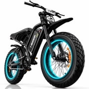 20 Fat Tire Electric Bike for Adults, 1500W Peak Dirt Ebike, 48V 17.5Ah Battery, Electric Mountain Bike for Men, UL2849