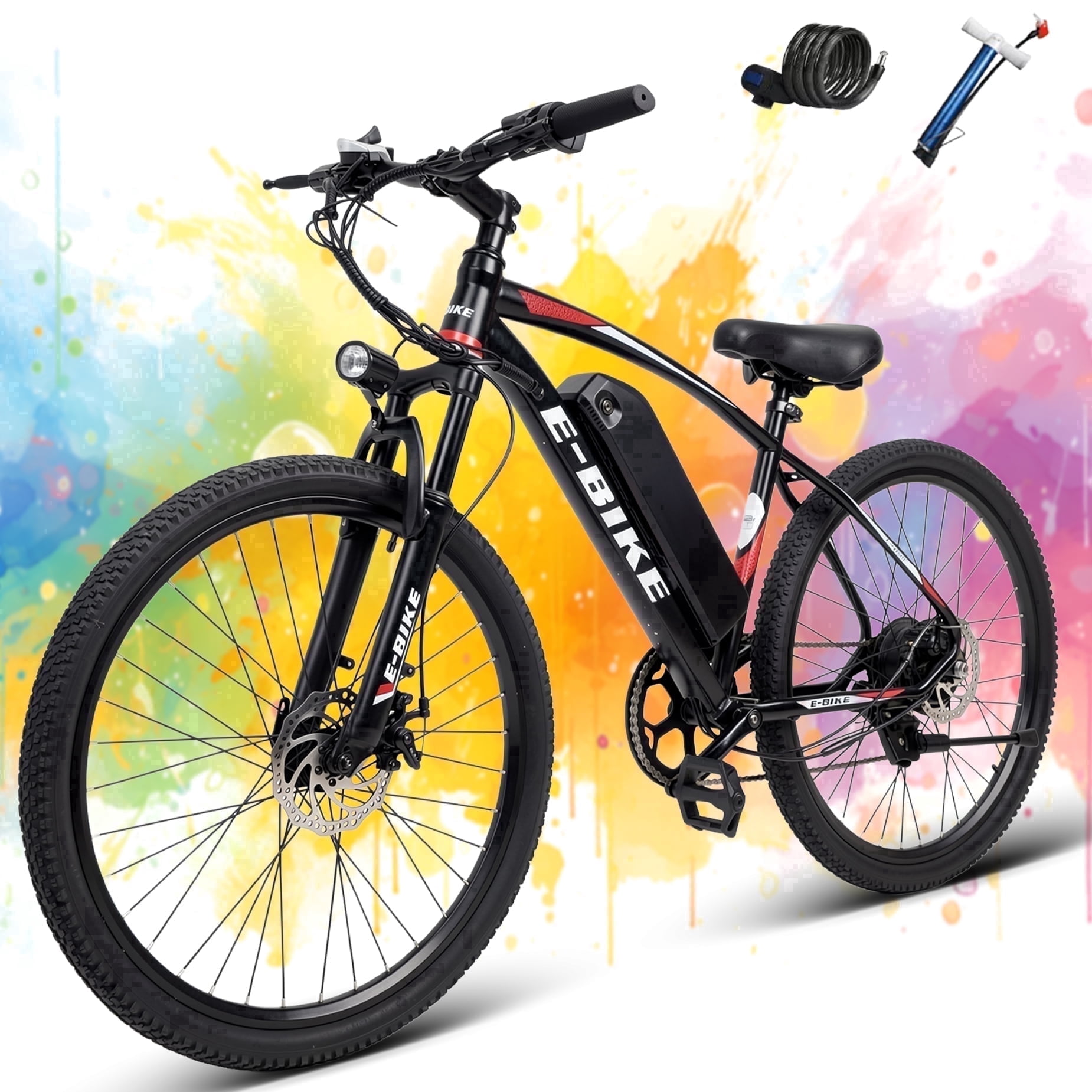 Electric Bicycles for Adults,Ebike with 500W Peak 749W Motor,20MPH 40 Miles,432WH Removable Battery,7-Speed,26"Tires Mountain &Commuting E-Bike,UL2849