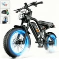 thumbnail image 1 of Electric Bike for Adults, 1500W Peak Motor, 48V 15Ah Battery, 26" Fat Tire E-Mountain Bike, 32MPH High Speed, Snow Tire, with Bag, Pump & Glasses, 1 of 10