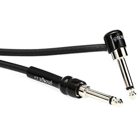 20 Feet Straight To Right Angle Guitar Cable - 20 Feet