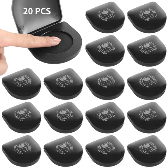 20 Fingerprint Ink Pads, Black Thumbprint Stamp for Identity Verification, Law Enforcement Fingerprint Cards, Document Signing