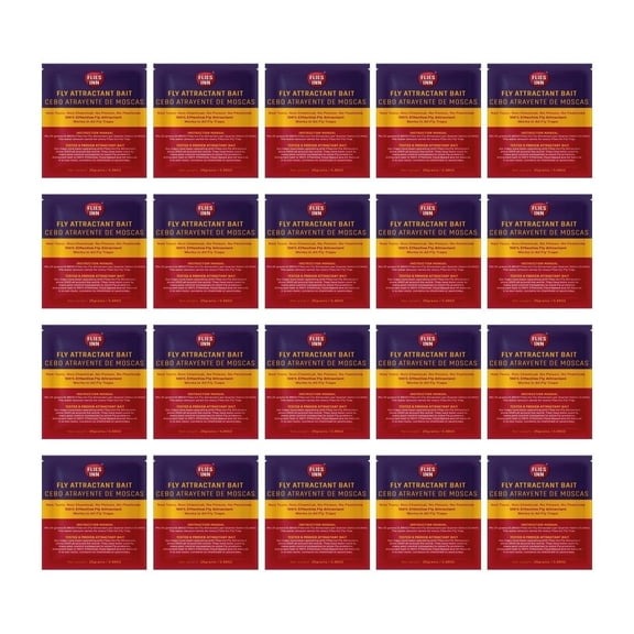 FLIES INN Natural Outdoor Fly Trap Baits Low Odor, Eco-Friendly Non-Toxic Attractant Refill (20-Pack)