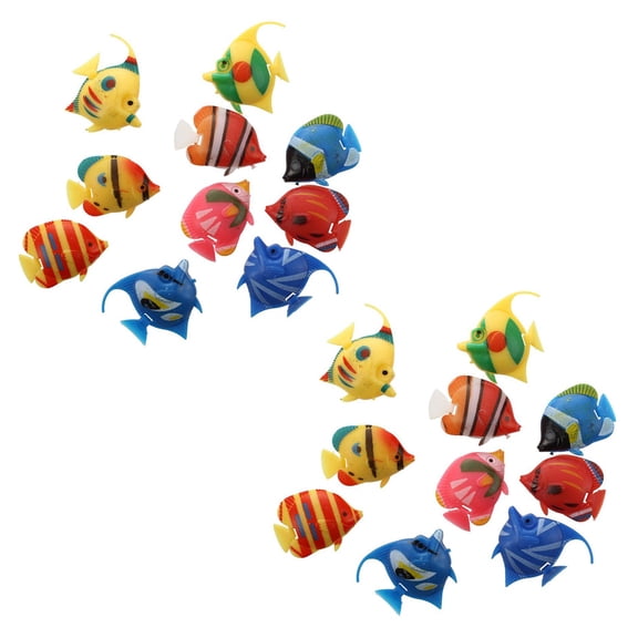 20 Floating Artificial Decoration Fish Decorative Aquarium Tank Supplies