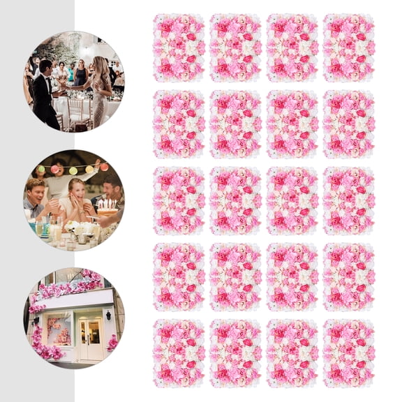 20* Flower Wall Panels for wedding backdrops, wedding aisles, flower parties, dressing rooms, nurseries(Pink, Champagne, White)