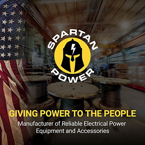 Spartan Power 4 AWG 8 Foot Battery Cable Set Four Gauge Wire Made In America 8 Ft With 3 8 Ring Terminals