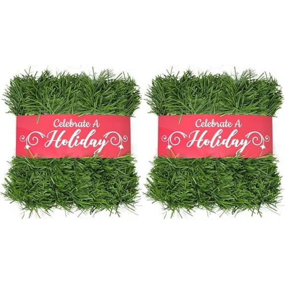 20 Foot Garland | Christmas Garland for Christmas Decorations Indoor or Outdoor | Non-Lit Soft Garland Christmas Decorations | Green Holiday Decor | Home Garden Artificial Greenery (2, 20 FT)