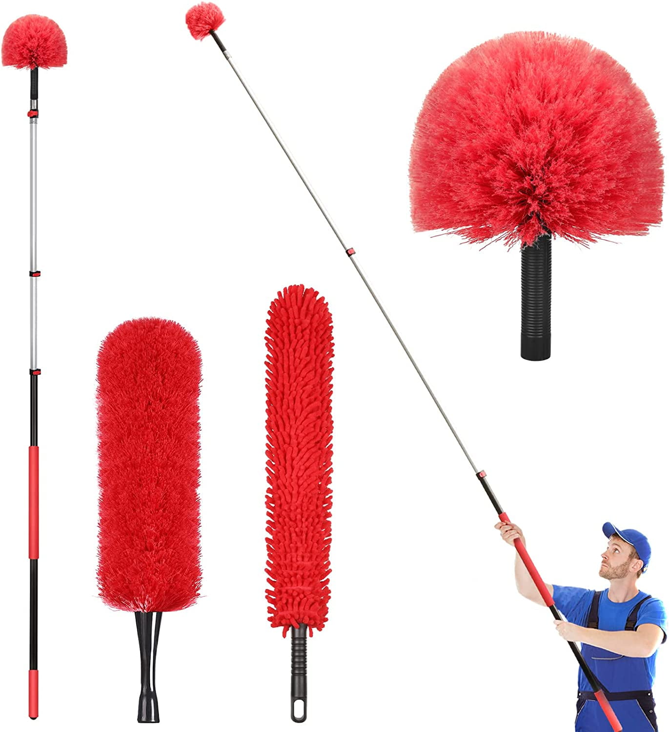 5-12 Ft Window Washing Kit with Extension Pole (20+ Foot Reach) // Window  Cleani