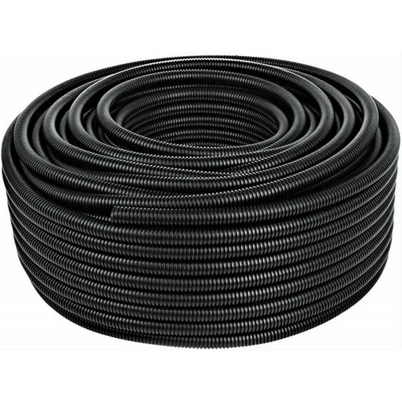 20 Ft. 3/8" Split Wire Loom Conduit Polyethylene Tubing Black Color Sleeve Tube