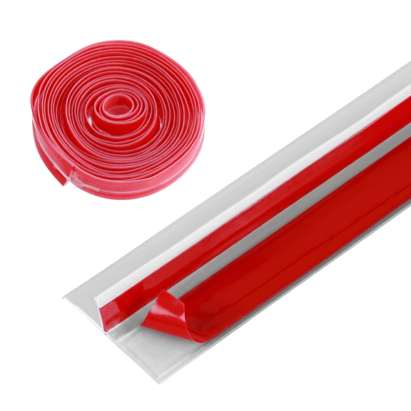20 Ft Door Draft Stopper, T-Shaped Silicone Weather Stripping for Side of Door Frame, 1.37" W