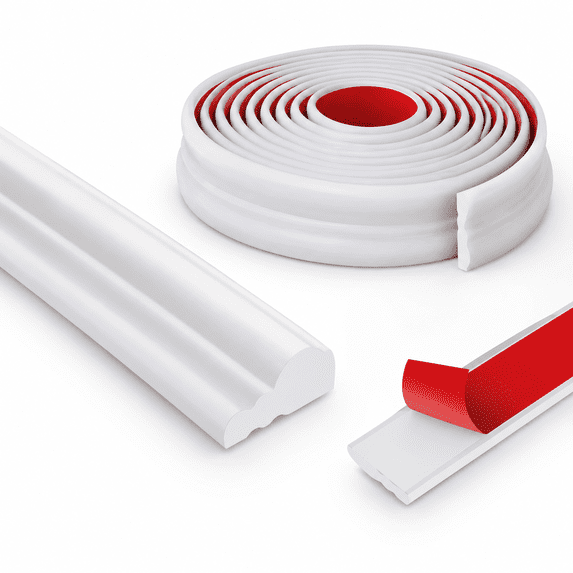 20 Ft X 1.1' Wall Decoration Molding Trim White Self-adhesive 3d Chair ...
