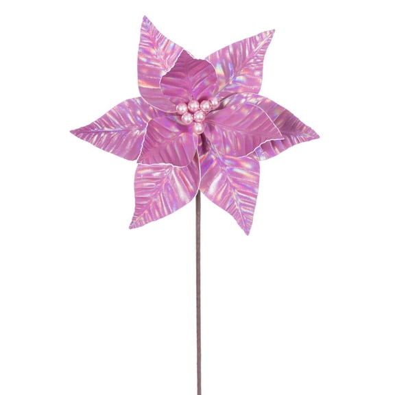 20" Fuchsia Iridescent 10" Flower 3/Bag