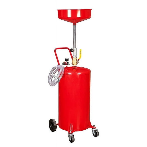 XtremepowerUS 20-Gallon Air-Operated Waste Oil Drain Tank, Portable with Adjustable Funnel & Wheels