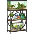 thumbnail image 1 of 20 Gallon Fish Tank Stand with 3-Tier Storage – Heavy Duty Metal Aquarium Stand, 24.02 x 11.81 x 30.51 Inches, Rustic Brown, for Home & Office Use, 1 of 8