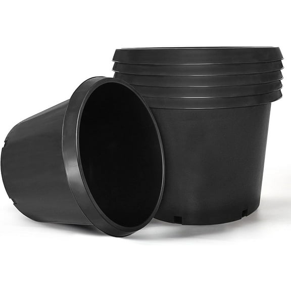 20 Gallon Flexible Nursery Pots Gallon Pot with Drainage Holes Plastic  Container Suitable for Indoor Outdoor Vegetables Flowers Trees  5 PCS