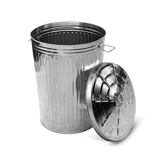 20-Gallon Galvanized Steel Round Trash Can
