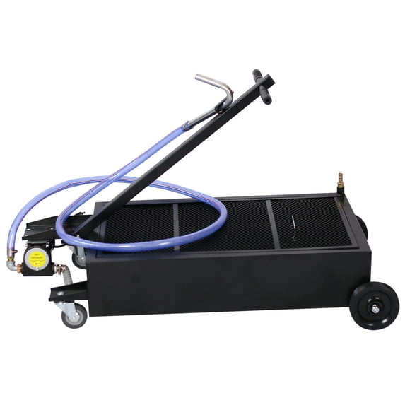 20 Gallon Low Profile Oil Drainer with Electric Pump - Heavy-Duty Automotive Oil Change System, Wheeled Quick Drain Tank & High-Capacity Waste Oil Storage Container for Truck/SUV Maintenance