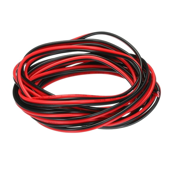 20 Gauge 2 Conductor Parallel Wire, 10Ft/3M Long 1.8mm Dia 300V for LED RGB Cable, Internal Wiring