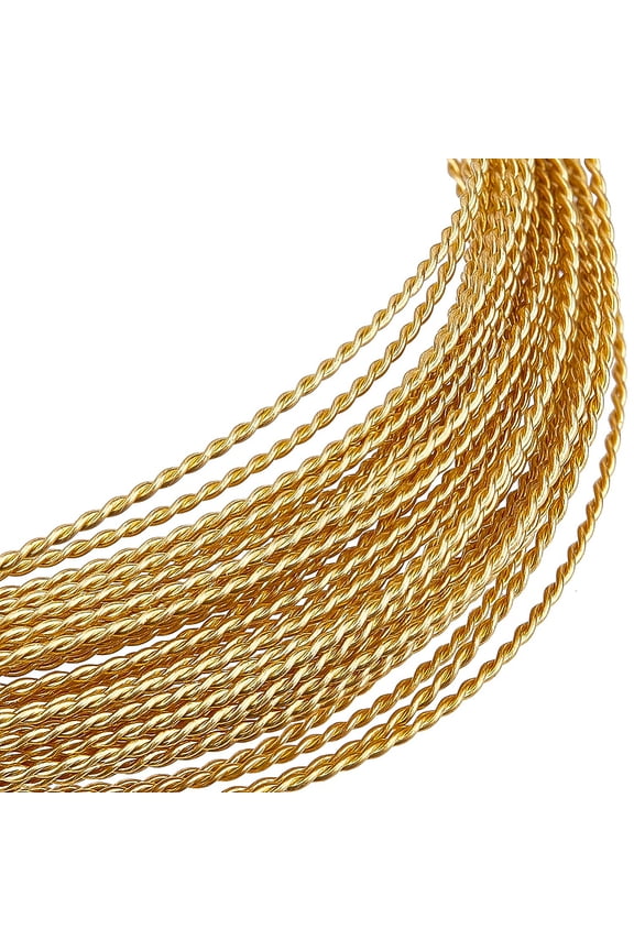20 Gauge 23Ft Resistant Brass Craft Wire Round Twist Gold Jewelry Wire for Necklace Bracelet Making and Other Handmade ProjectDIY