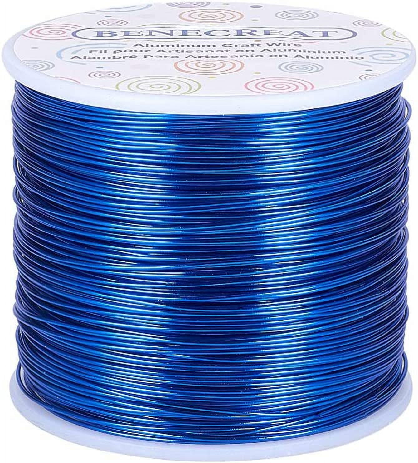 20 Gauge 770FT Aluminum Wire Anodized Jewelry Craft Making Beading Floral Colored Aluminum Craft Wire - Blue