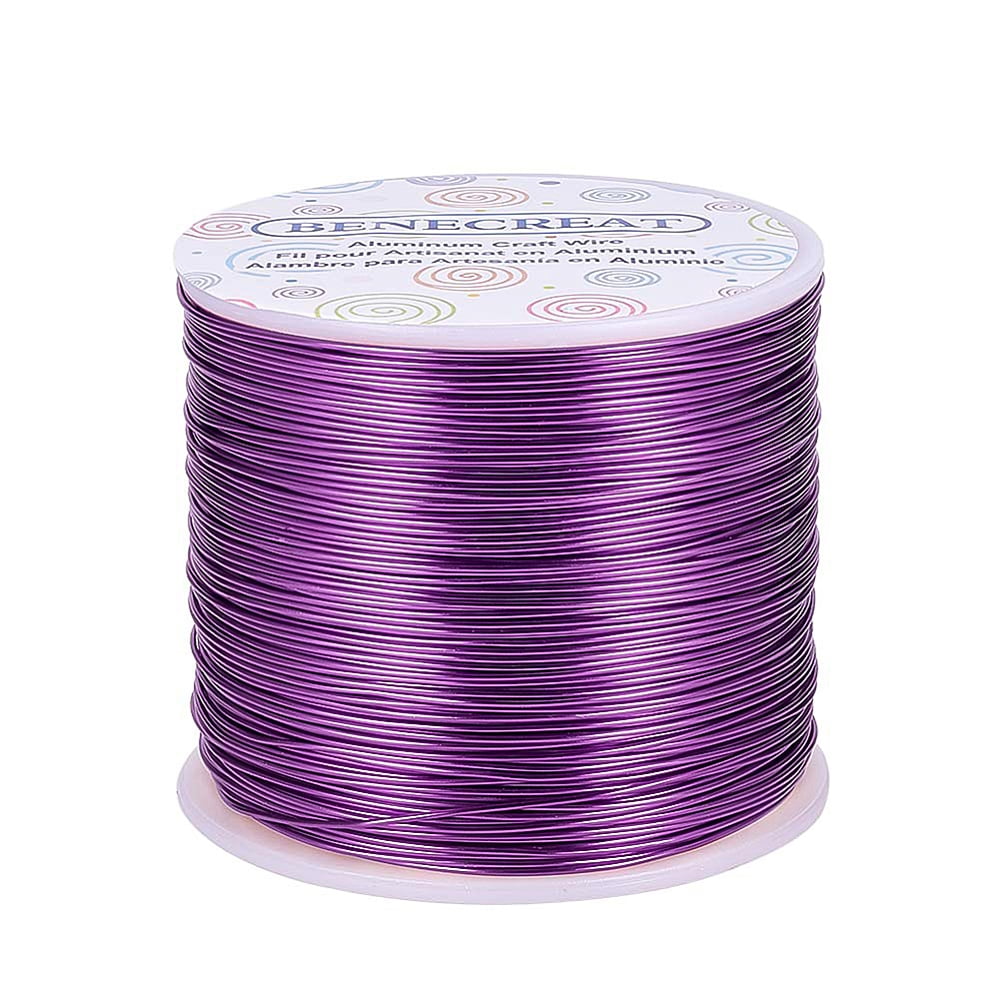 20 Gauge 770FT Aluminum Wire Anodized Jewelry Craft Making Beading Floral Colored Aluminum Craft Wire DIY for Decoration - Purple