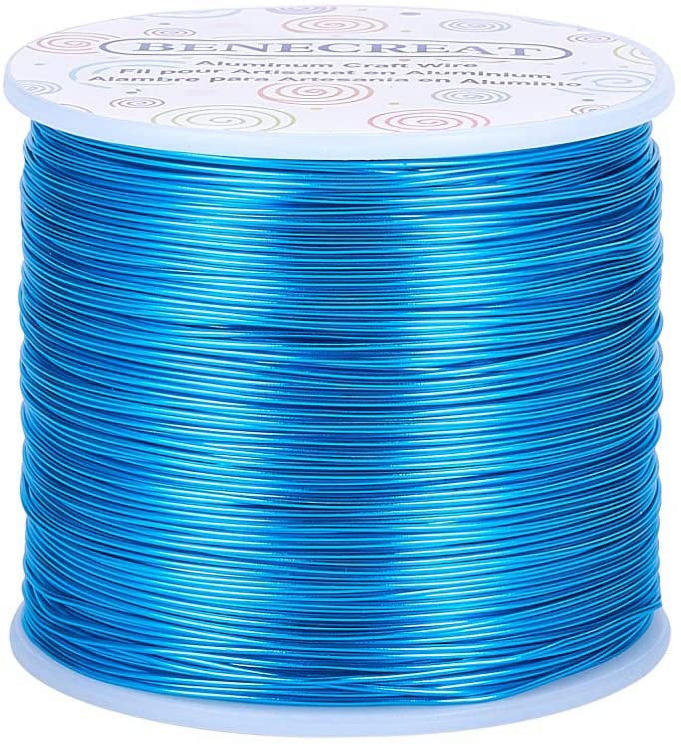20 Gauge 770FT Aluminum Wire Anodized Jewelry Craft Making Beading Floral Colored Aluminum Craft Wire - DeepSkyBlue