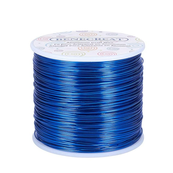 20 Gauge 770FT Aluminum Wire Anodized Jewelry Craft Making Beading Floral Colored Aluminum Craft Wire for Gem Wrapping Model Jewelry Making- Blue for DIY