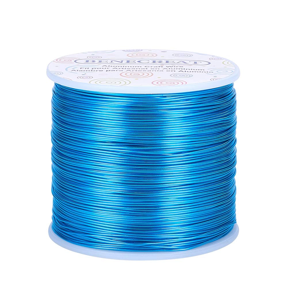 20 Gauge 770FT Colored Aluminum Craft Wire - Deep Sky Blue Floral Jewelry Beading Wire