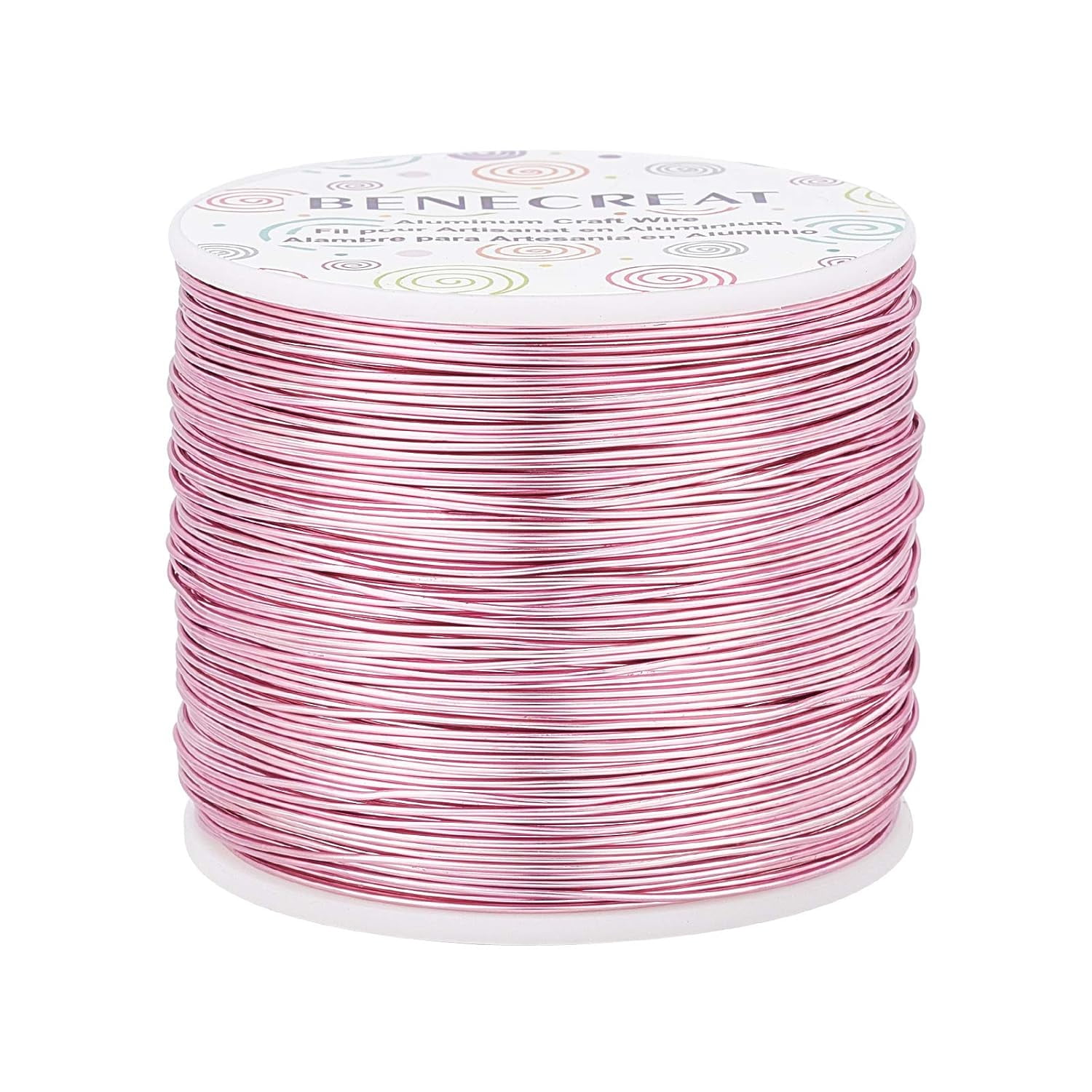 20 Gauge 770FT Resistant Jewelry Beading Wire Bendable Aluminum Sculpting Metal Wire for Jewelry Craft Beading Work RosePink