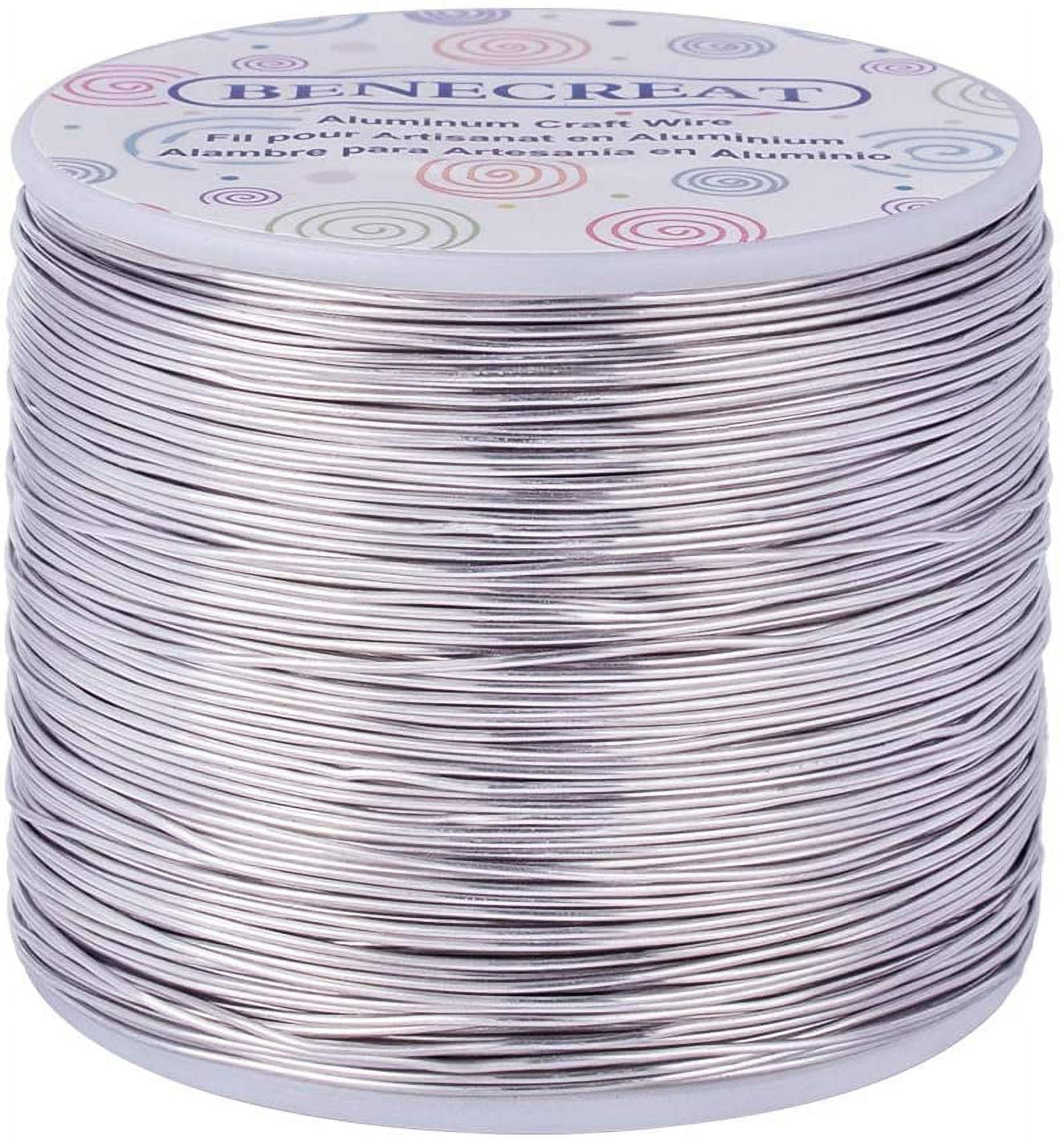 20 Gauge 770FT Resistant Jewelry Craft Wire Bendable Soft Aluminum Wire Metal Wire for Valentine's Day Jewelry Craft Beading Work Model Frame - Primary Color Dark Gray