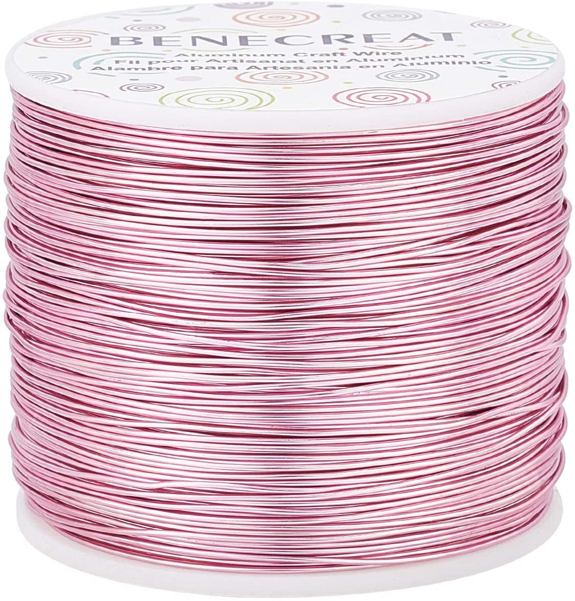 20 Gauge 770FT Tarnish Resistant Jewelry Beading Wire Bendable Aluminum Sculpting Metal Wire for Jewelry Craft Beading Work RosePink