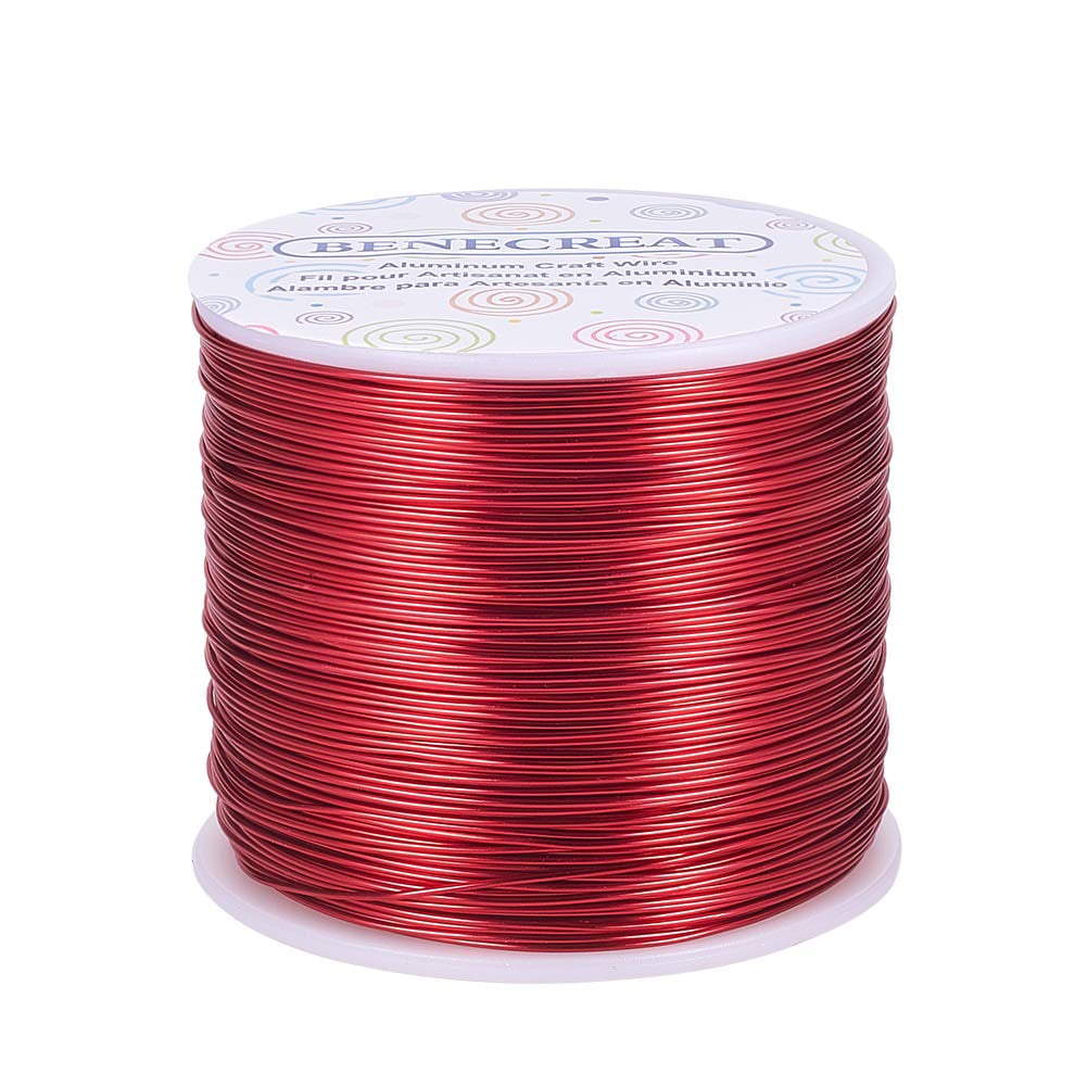20 Gauge Aluminum Wire - 770FT Anodized Colored Wire for Jewelry Beading Floral Crafts (FireBrick Red) DIY