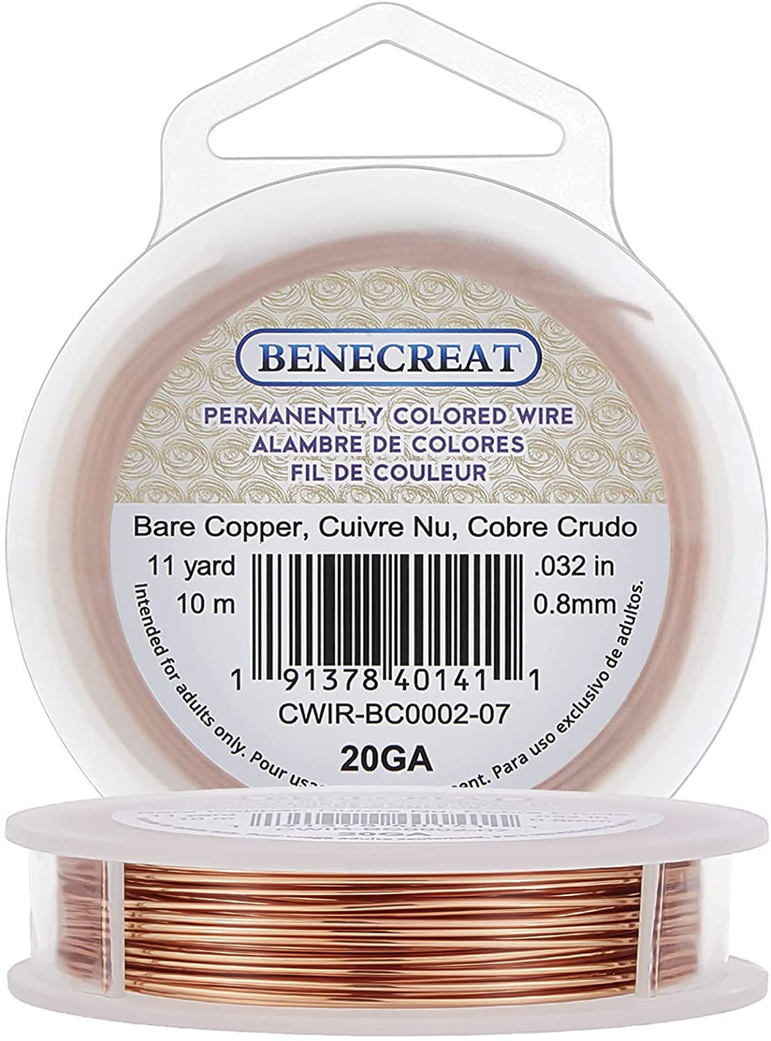 24 Gauge Bare Copper Wire with Oil Coated Solid Copper Wire for Jewelry  Craft Making 197-Feet/66-Yard 