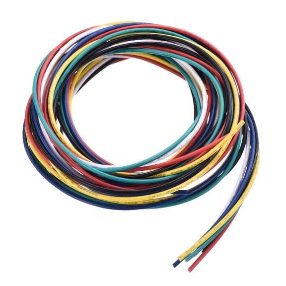 20 Gauge Hookup Wire 1.5m/5ft 20AWG Flexible Electrical Wire Tinned Copper Stranded 6 Color, 2mm