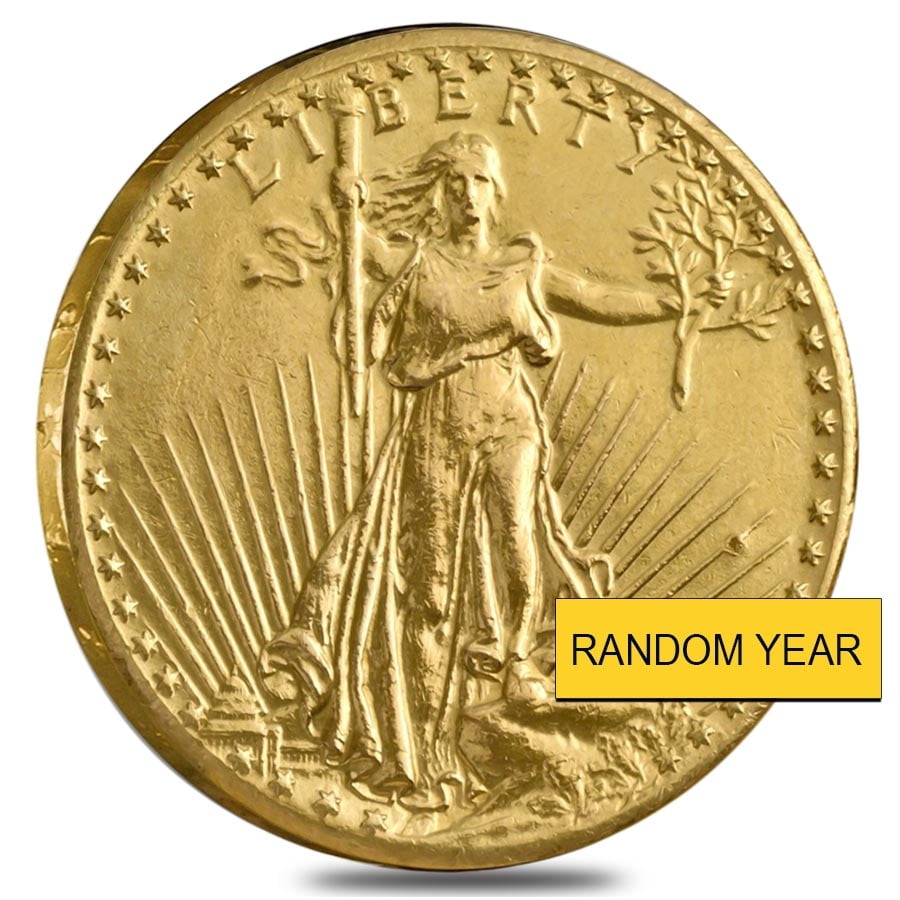 U.S. MINT $20 Gold Double Eagle Saint Gaudens - Ex Jewelry (Random Year)