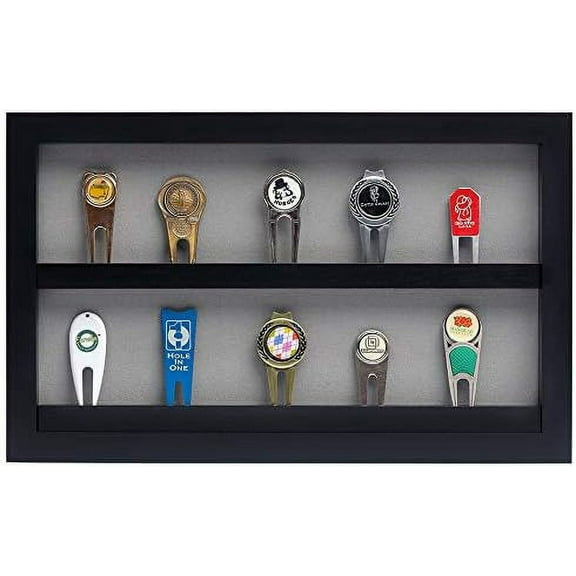 Golf Divot Tool Display Case | Holds 20 Divot Tools | Five Color Options | Made in USA | Measures 15.5" W x 9.5" H x 3" D
