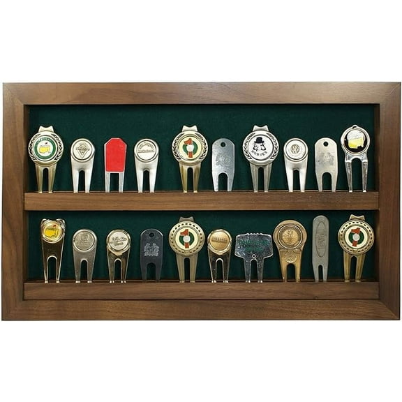 Golf Divot Tool Display Case | Holds 20 Divot Tools | Five Color Options | Made in USA | Measures 15.5" W x 9.5" H x 3" D