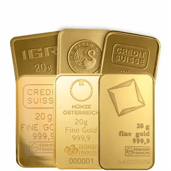 20 Gram Random Brand Gold Bar .999+ Fine Secondary Market