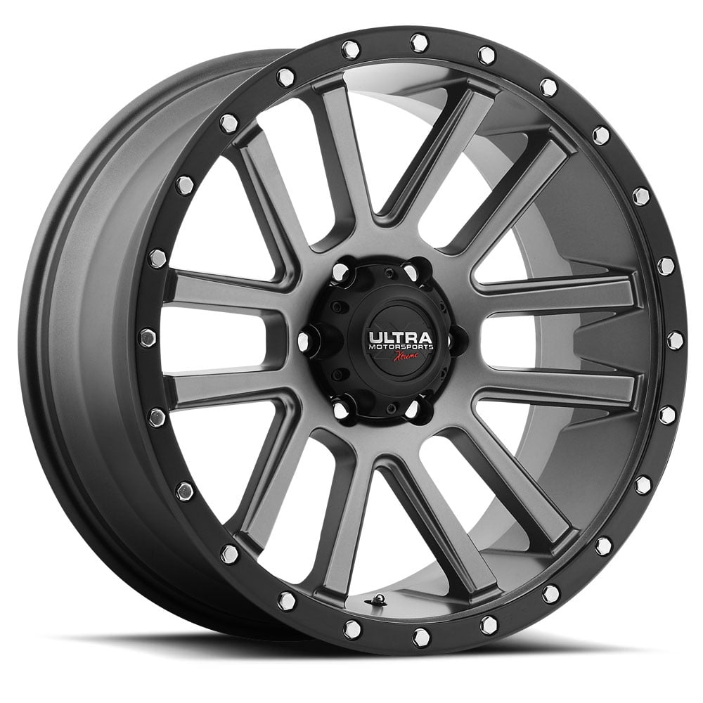 20" Graphite Face With Black X-Lok Lip X107 Wheel by Ultra Wheel 107-2963GN+18 Fits select: 2004-2023 FORD F150, 2022-2023 FORD BRONCO